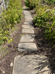 A 60 Foot Bluestone Pathway - Set In Dirt - Rear Of House