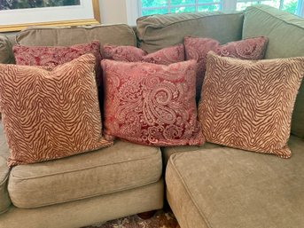 Set Of 6 Goose Down Accent Pillows