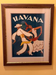 Retro Matted Print Of Dancing Couple 'Havana'