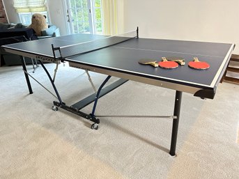 Folding Pingpong Table With Paddles And Bag Of Balls