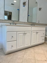 A Stone Top Wood Bathroom Vanity - Berch USA  - Bath 1