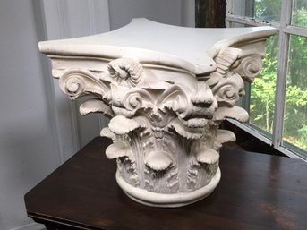 Decorative Cast Plaster Capital / Column Top - Fantastic Decorator Piece - Many Uses - Very Ornate Piece