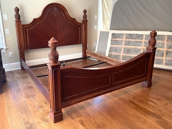 A Large Mahogany King Poster Bedstead By Stanley Furniture