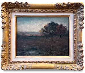 A Late 19th Century Oil On Panel, Edge Of A Wood, Unsigned