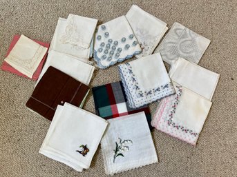 30 Assorted Vintage Embroidered Hankerchiefs  - Beautiful Collection!