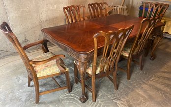Century Dining Room Table, Chairs And Leaves