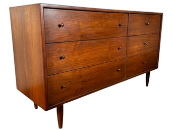 MCM Teak Six Drawer Lowboy Dresser (1 Of 2)