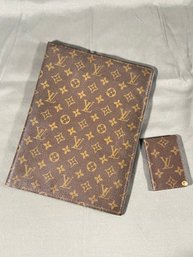 Authentic Vintage Louis Vuitton Leather Notepad Cover And Business Card Picture Wallet See Photos Condition