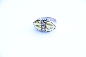 Sterling Silver 18k Gold Ann King Lagos Ring Size 8