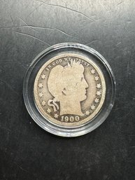 1900 Silver Barber Quarter