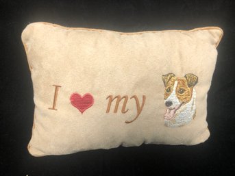 I Love My Dog Jack Russel Pillow