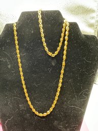 Gold Costume Necklace And Bracelet