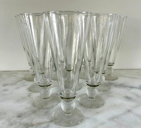 Set Of 10 Unique Base Pilsner Glasses
