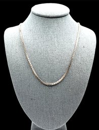 Vintage Milor Italian Sterling Silver Square Chain Necklace