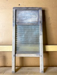 Antique NATIONAL Glass Washboard