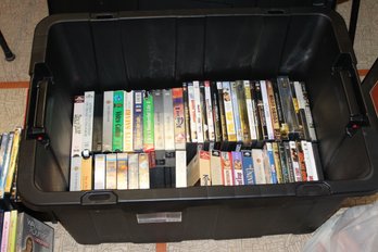 Black Tub #2 Full Of Dvd And VHS