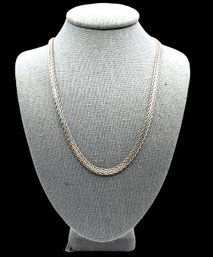 Vintage Milor Italian Sterling Silver Braided Chain Necklace