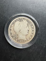 1900-S Silver Barber Quarter