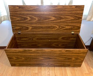 Vintage Laminate Storage Chest On Casters