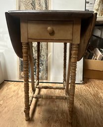 Antique Butterfly Drop Leaf Table With One Drawer        212/ WA-D