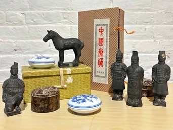 Vintage Chinese Export Warriors And Horses - In Original Boxes