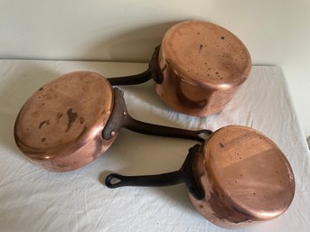 Vintage Copper Matfer/Mauviel Saucepans