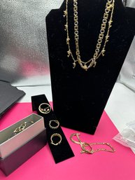 Gold Lot Of Costume Jewelry