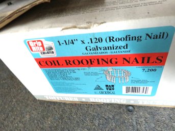 Box Of Coil Roofing Nails Galvanized  1 1/4'