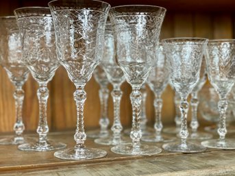 Vintage Cut Crystal Stemware - Assorted Sizes