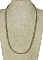 Sterling Silver Thick And Fancy Chain Necklace 19' Long