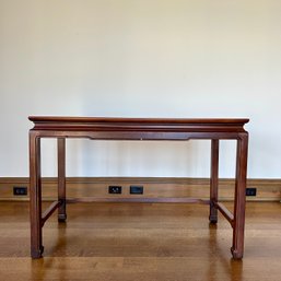 A Henredon Fine Furniture Chinoiserie Mahogany Desk Or Console