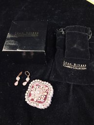 Joan Rivers Classic Collection Trinket Box And Earrings