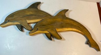 Wooden Dolphin Wall Hanging