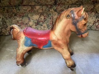 Vintage Toy Mini Ride On Pony With Wheels