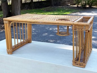 A Vintage Rattan Breakfast Tray