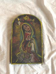 Nustra Senora De Gudalupe Signed Lydia Taos 6x10 Our Lady Of Gudalupe  Mother Mary