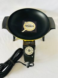 Vintage GE Teflon II Yellow Electric Pan, Never Used, Works