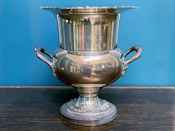 A Vintage Silver Plate On Copper Champagne Bucket