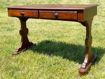 An Antique Mahogany Petit Desk, Or Console