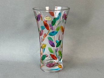 Stunning Italian Murano Glass Tree Of Life Multi Color Vase