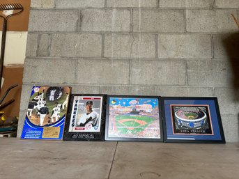 Group Of NY Yankees Plaques And Frames