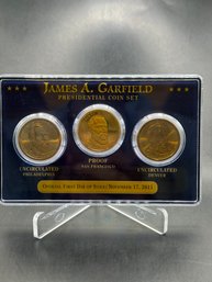 3 Coin Presidential Coin Set James Garfield