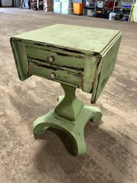 Antique Green Drop Leaf Table