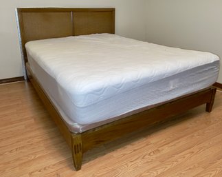 Mid Century Queen Size Bed Frame - Mattress/Box Springs Not Included