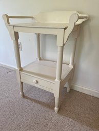 Charming Vintage Painted Washstand With Bottom Drawer
