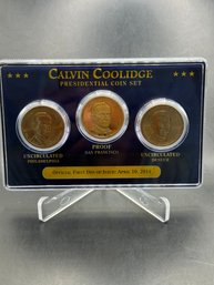 3 Coin Presidential Coin Set Calvin Coolidge