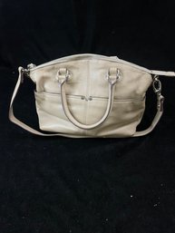 Tignanello White Striped Lined Purse