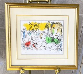 Marc Chagall 1979 'Monumental'- Pencil Signed Stone Color Lithograph With COA