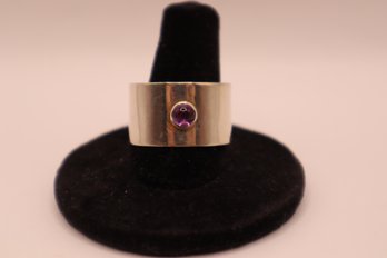 925 Sterling With Purple Stone Ring Size 10