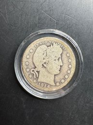 1914 Silver Barber Quarter